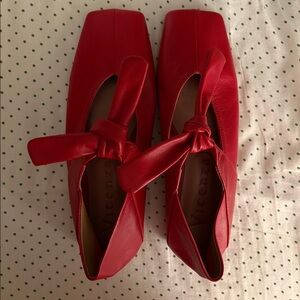 Vicenza (Anthropologie) bow mary jane flats